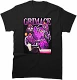 Grimace Outfit 90S Y2K Cool Style Graphic Tribute Birthday Father's Day Unisex T-Shirt (Black, 4X-Large)