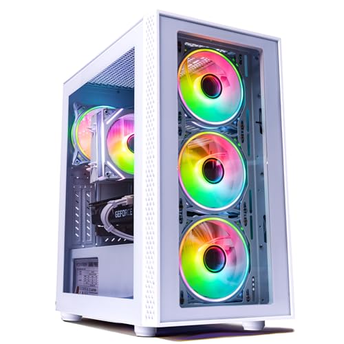 NOVATECH Phantom 2.0 Prebuilt Gaming PC Desktop Computer – RTX 3050 – Intel i7 Xeon 3.5GHz – 16GB RAM – 512GB M.2 SSD WiFi/BT, Win 11 Pro – Gaming Computer Tower, Pre Built PC Gaming – 1 Year Warranty