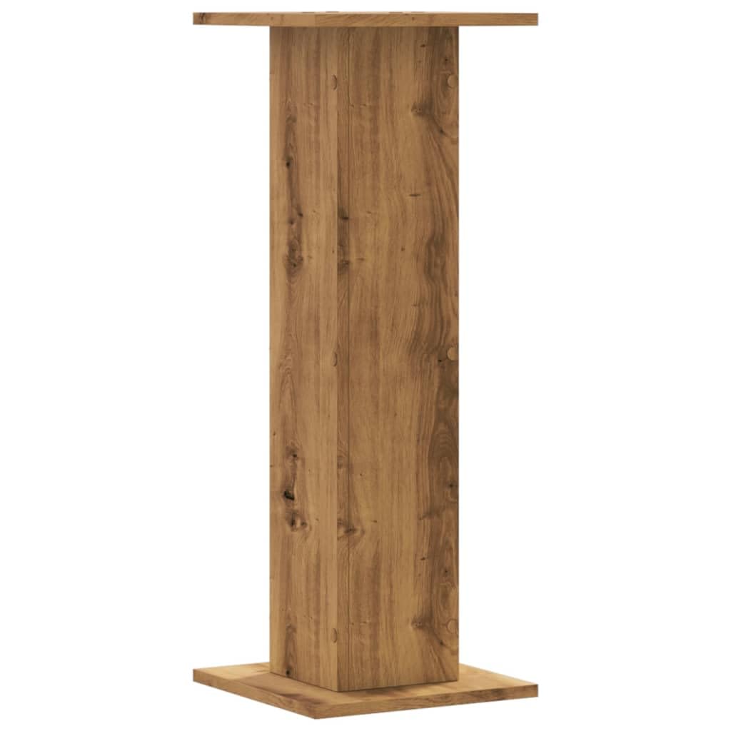 Pflanzenständer 2er Set Artisan-Eiche 30x30x80 cm Holzwerkstoff wetterfest dekorativ für Balkon Garten Indoor Outdoor stabile Ablage