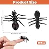 30 Pcs Plastic Ants, 1.6 Black Fake Ants for Party Decorations, Halloween Prank Toys, Practical Jokes, Cake Decorations