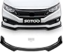 SCITOO 3PCS Black PP Front Bumper Body Kit Spoiler Chin Spoiler Front Bumper Lip Fit for 2016-2020 for Honda Civic