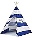 Kids Teepee Tent for Kids, No Toxic Chemicals Added, Carrying Case, Navy Play Tents Indoor for Boys & Girls, Large Enough Tipi for Toddler Dog Baby Boy Adult Children Adults Dogs, Childs Reading Nook