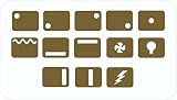 Cooker Oven Hob Stove Range Replacement Symbols STICKERS (Gold)