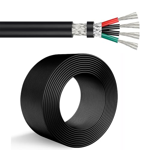 Câble flexible blindé 22AWG 4 conducteurs cuivre étamé 300V ignifuge pour automatisme