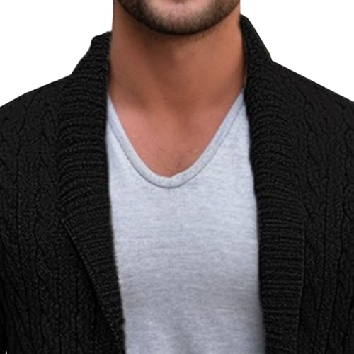 Mens Shawl Collar Long Cardigan Buttons Twist Knited Cardigans for Men Longth Cardigan Sweater Casual Overcoat2