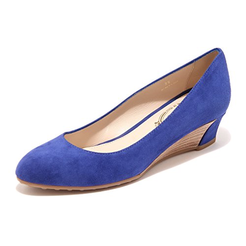 Tod's Decollete chaussures confortables en cuir bleu pour marcher sans douleur