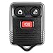 KeylessOption Black Replacement 3 Button Keyless Entry Remote Control Key Fob Clicker