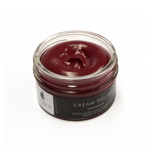 Famaco 50ml Red Rouge Leather Deluxe Boot and Shoe Cream Polish With Polishing Duster - Long Lasting Shine Protector Kit for Boots and Shoes