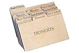 Recipe Cards - Wooden Recipe Cards - Recipe Card Dividers - Wood Recipe Cards - Recipe Box Dividers - Recipe Dividers - Rustic Kitchen