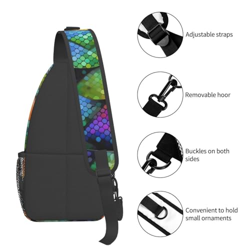 Bolso tipo bandolera Rainbow Fish Scale negro miniatura 5