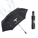 Carandy Portable Car Umbrella fit for Tesla, Folding Automatic Switch Sunshade Windproof Travel Umbrella, No Water Drops, Easy to Dry