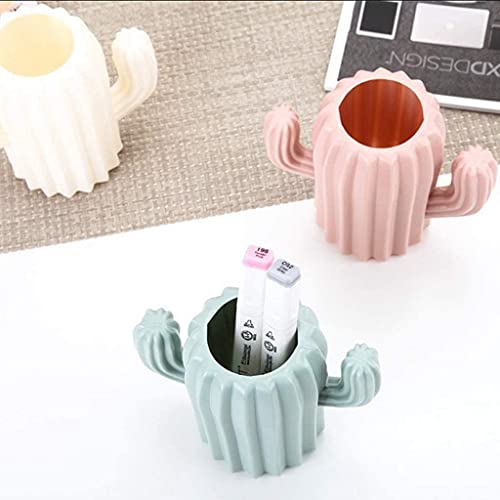 Portapenne Portapenne a Forma di pianta, portaoggetti in plastica per Studenti alla Moda e Creativo, Stanza Personalizzata Multifunzionale (Bianco)