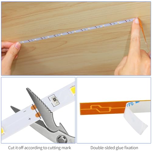 Toyunia Pacote com 3 Luzes de Tira de Led Operadas Por Bateria para Baixo Do Armário, Luz de Clique