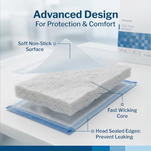 McKesson Sterile ABD Pads, Non Stick Gauze Dressing, 8 x 10 in, 24 ct | Abdominal Pad,Sterile,8 X 10 Inch,1 per Pack,Gauze - image 3