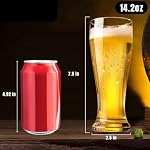 PARACITY Beer Glasses 16 oz, Pint Glasses, Wheat Beer Glasses, Glasses Drinking Set, Glassware Gift for Men (4)