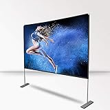 ★ Fácil de transportar: la pantalla del proyector está hecha de aluminio liviano y resistente, y el marco de la pantalla de cine portátil se puede transportar fácilmente a cualquier lugar con una bolsa de mano acolchada y está bien protegido. Se puede guardar fácilmente en el carro. ¡TRUNKS, viene con un carro! Esto le permite viajar tan fácilmente como viajes familiares, acampar o noches de cine en el patio trasero.
