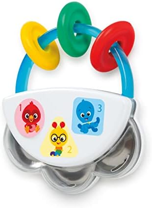 Baby Einstein Tiny Tambourine Musical Toy & Rattle, BPA Free, Take Along, Age 3 Months+