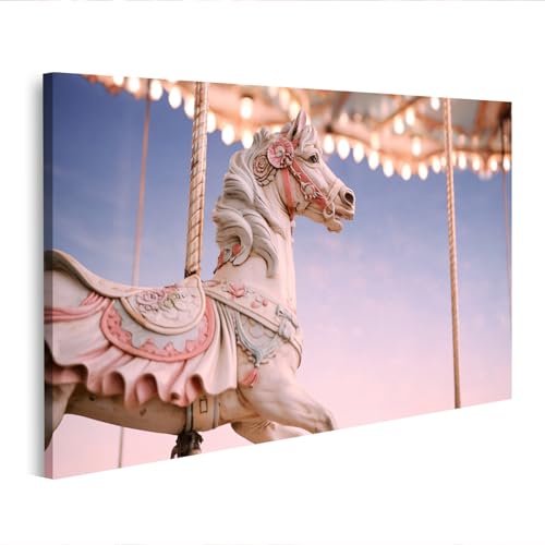 Toile cheval carrousel islandburner pour sublimer la décoration murale du salon