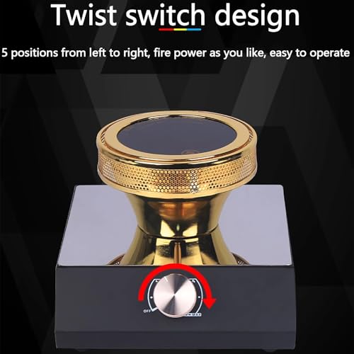 LIULIQ Elektrische Siphon-Kaffeemaschine, Vakuum-Kaffeemaschine Mit Halogenlampe Und Mesh-Heizfläche, 5-Positionen-Drehschalter-Design, Thermostatische Steuerung Für Haus, Coffee Shops, Büros