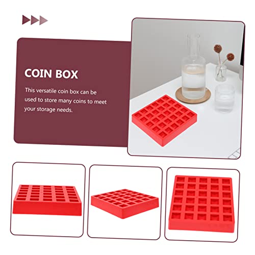 Set de cajas para monedas Veemoon ABS color rojo miniatura 2