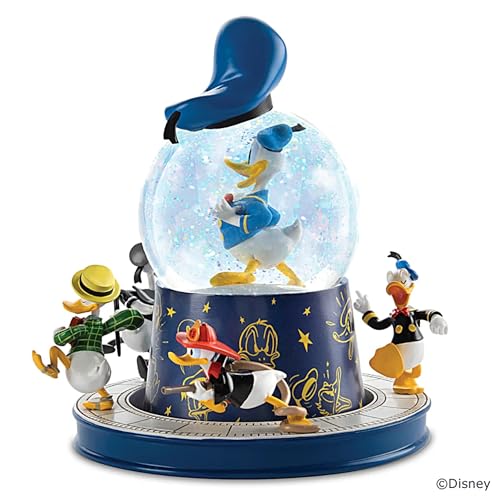 Disney Donald Duck Glitter Globe with Sculpted Figures of The Beloved Character Through The Years - Thumbnail 3