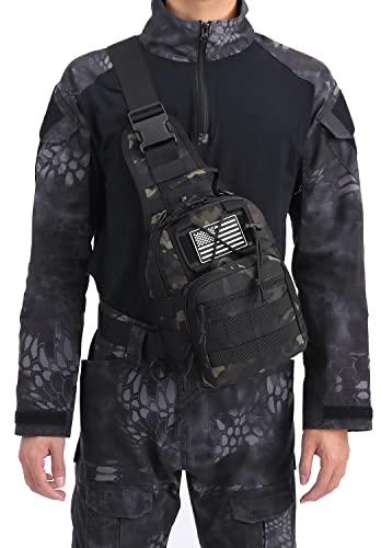 Atbp Small Tactical Sling Backpack Bag For Men Military Shoulder Bag Pack Edc Crossbody Bag For Hiking 7 Liters #TOP5