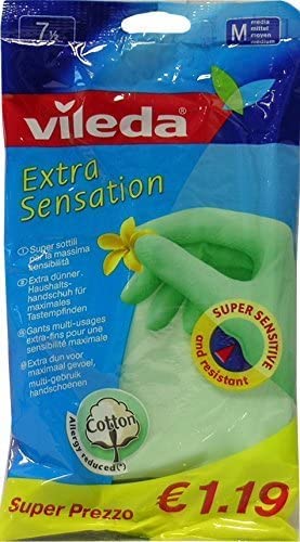 12 x Vileda gants extra Sensation Taille M 2 pièces