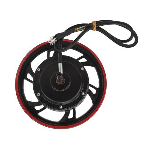 12in High Speed Brushless Gear Hub Motor 48v 72v 500 to 1500W DC Disc Brake Motor for Electric Motorcycle Bike Scooter Upgrade The Performance and Speed of Your Electric Vehicle