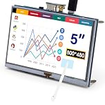 ELECROW 5-inch Resistive Touch Screen Small Monitor 800x480 TFT LCD Dispaly Mini Monitor Compatible with Raspberry Pi 5/4/3/2/Zero, BB Black, Banana Pi, Jetson Nano, Windows 11/10/8/7