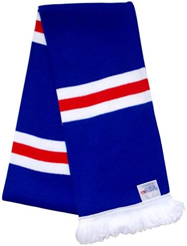 Arena Scarves Rangers style striped scarf in Royal/Red/White
