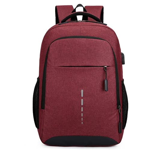 Mochila USB para hombre con dibujo reflectante de seguridad urbana