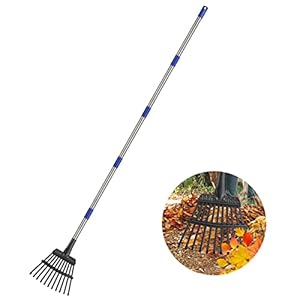 Donsail 11 Zinken Gartenrechen Metallstiel