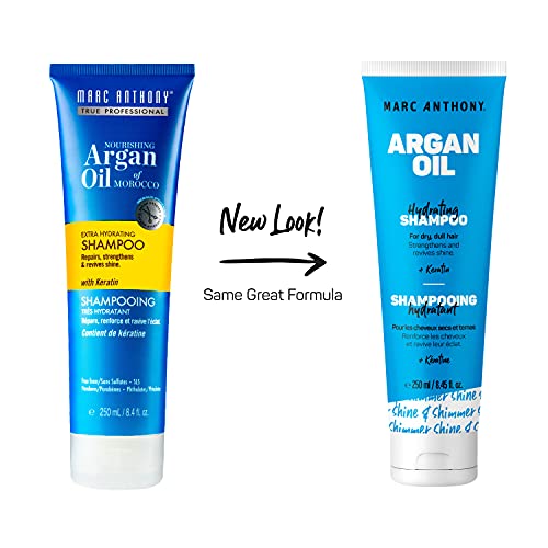 Marc Anthony Moisturizing Keratin & Argan Oil Shampoo And Conditioner Bundle, Hydrating Sulfate Free, Color Safe, Basix, 16.8 Fl Oz (Pack Of 2) #TOP2