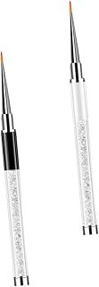 BESTYASH 2pcs Nail Art Drawing Pens Handle Versatile Manicure Painting and Carving Tools for Nail Designs for Salons and Home Use