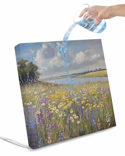 Hokiten Spring Floral Outdoor Cushion Chair Cover Set of 4 - Waterproof Couch Seat Covers, Oil Painting Pastoral Flowers Patio Furniture Protector Cushions Slipcovers for Sofa/RV, 22