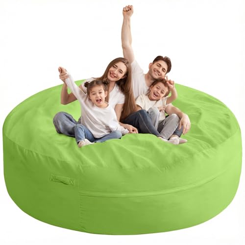 Image of HABUTWAY XX-Large Bean Bag Chair: Giant 7' Memory Foam Furniture Bean Bag Chairs for Adults with Microfiber Cover 7Ft（Lime）