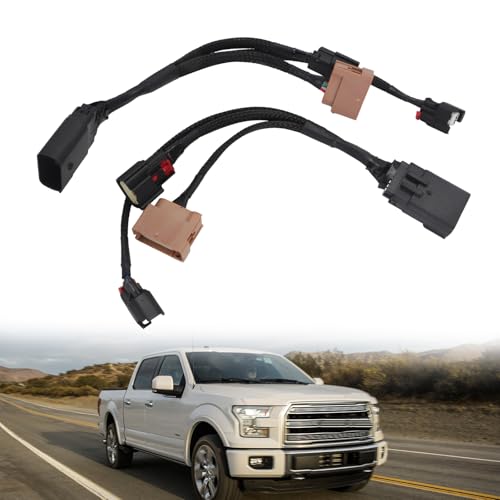 Headlight Conversion Adapter Harness for Ford F-150 2015-2017 -LED to Halogen Headlight Wiring Kit - Plug & Play, 1 Pair (Pack of 2)