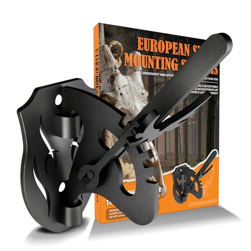 European Deer Skull Mount Hanger, Upgraded Adjustable Euro Deer Skull