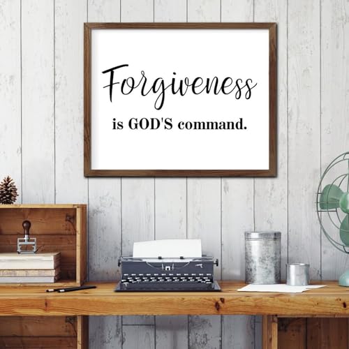 Panneau Forgiveness décoration murale en bois inspirante pour chambre