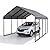 RITERYIFER 10x20 FT Carport Canopy Heavy Duty RV Metal Carports Kits for Garage,Aluminum Car Ports with Steel Shelter Frame Cover for 1 Car or Boats