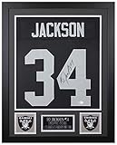 Bo Jackson Autographed Black Oakland Jersey - Beautifully Matted and Framed - Hand Signed By Bo...