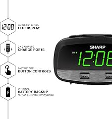 Sharp Dual USB Fast Charge Alarm Clock review photo Sharp Dual USB Fast Charge Alarm Clock review image