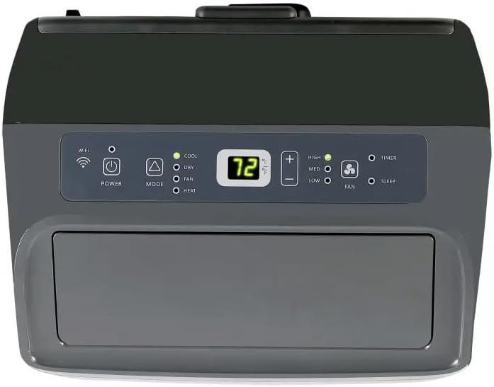 Top view of the control panel on the Hisense Portable Air Conditioner