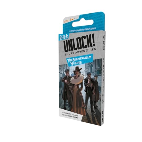 Asmodee SPACE Cowboys | Unlock! Short Adventures 9: The Birmingham Murder | Escape Room Card Game | Ages 10+ | 1-6 Players | 30 Minutes Playing Time - Image 2