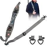 2 Point Rifle Sling with 6 Bullet Holders & Trigger Snap Hooks – Padded Adjustable Hunting Rifle...