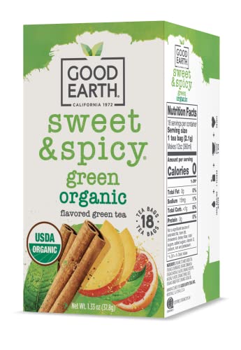 Good Earth Sweet & Spicy, Green Tea, 18 Tea Bags (Pack Of 6) #TOP4