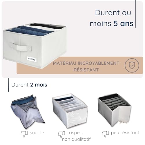Rangement de pantalons avec compartiments ultra-résistants 4CONVY armoire - 3