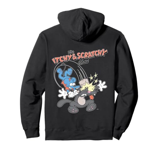 Die Simpsons Itchy & Scratchy Hammer Klassisches Cartoon-Chaos Pullover Hoodie