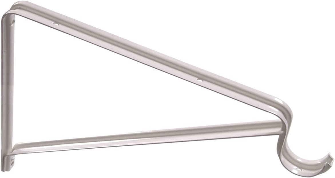 Flagged - Shelf & Rod Bracket White Removable - Pack of 2