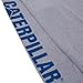Caterpillar Men's Trademark Banner Long Sleeve Tee Shirts with Center Back Neck Wire Management Loop and CAT Logo, Heather Grey/Blue - Small